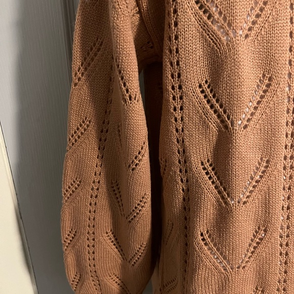 Women’s Cardigan Sweater by Pink Rose, Size Medium Color Orange - Picture 6 of 6